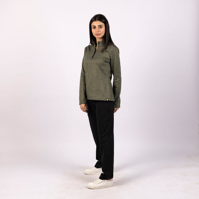 Crocodile | Women Quarter Zip Sweater - Women Quarter Zip Sweater - Jobedu Jordan