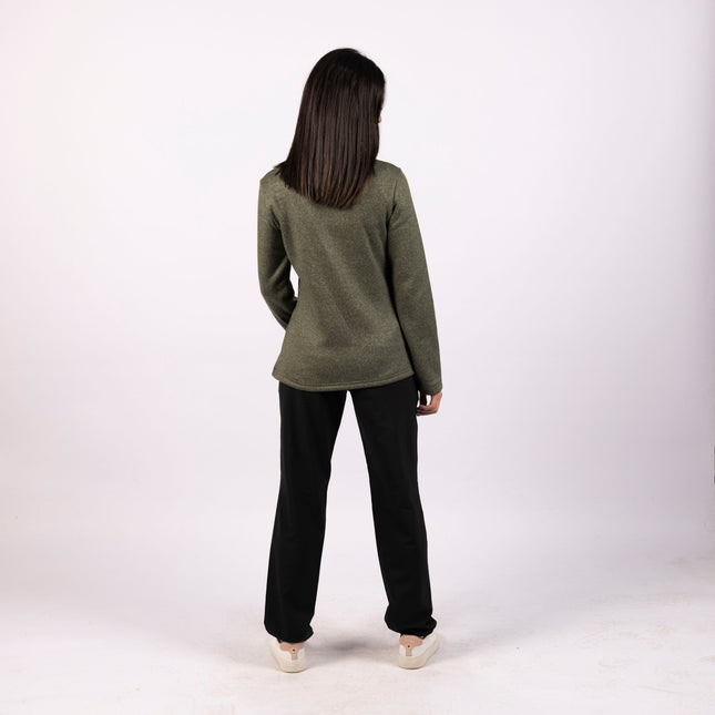 Crocodile | Women Quarter Zip Sweater - Women Quarter Zip Sweater - Jobedu Jordan