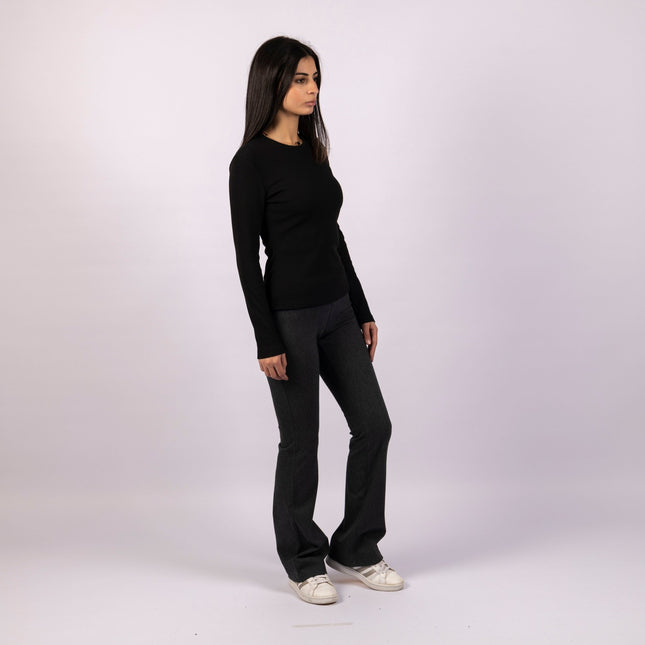 Dark Charcoal | Women Flare Leggings - Women Flare Leggings - Jobedu Jordan