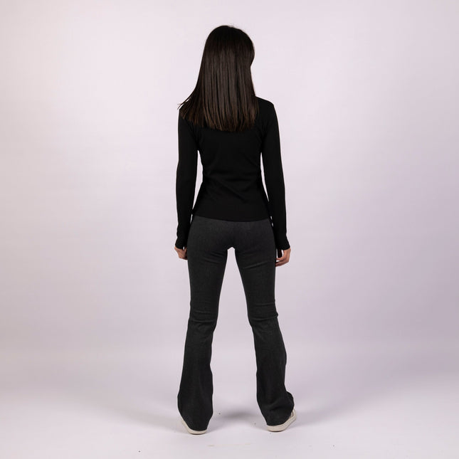 Dark Charcoal | Women Flare Leggings - Women Flare Leggings - Jobedu Jordan