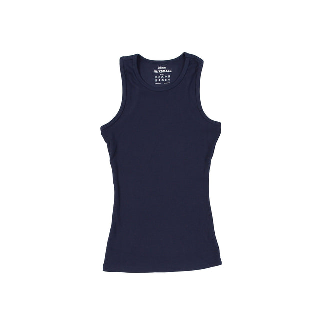 Dark Navy | Women Ribbed Tank Top T-Shirt - Ribbed Tank Top T- Shirt - Jobedu Jordan