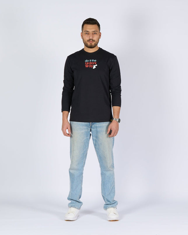 Do It The Urdoni Way | Adult Graphic Longsleeve Tshirt - Adult Graphic Longsleeve Tshirt - Jobedu Jordan