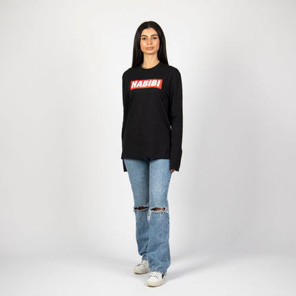 Habibi Simple | Adult Graphic Longsleeve Tshirt - Adult Graphic Longsleeve Tshirt - Jobedu Jordan