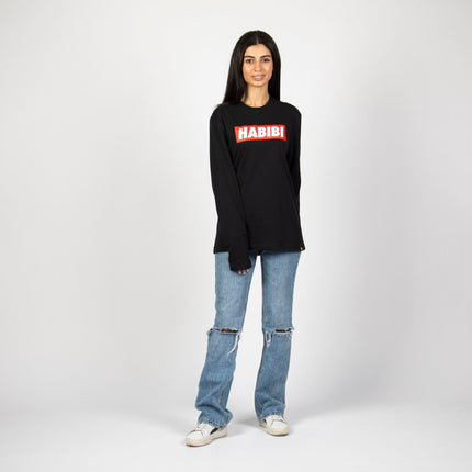 Habibi Simple | Adult Graphic Longsleeve Tshirt - Adult Graphic Longsleeve Tshirt - Jobedu Jordan