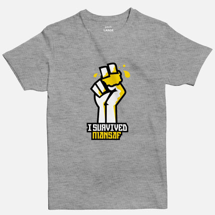 I Survived Mansaf | Basic Cut T-shirt - Graphic T-Shirt - Unisex - Jobedu Jordan