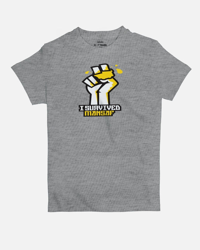 I Survived Mansaf | Kid's Basic Cut T-shirt - Graphic T-Shirt - Kids - Jobedu Jordan