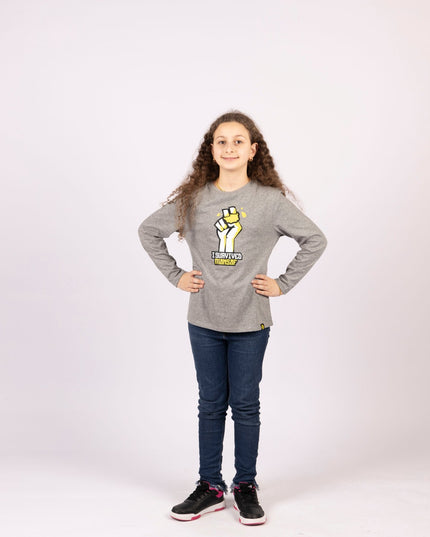 I survived mansaf | Kids Graphic Longsleeve Tshirt - Kids Graphic Longsleeve Tshirt - Jobedu Jordan