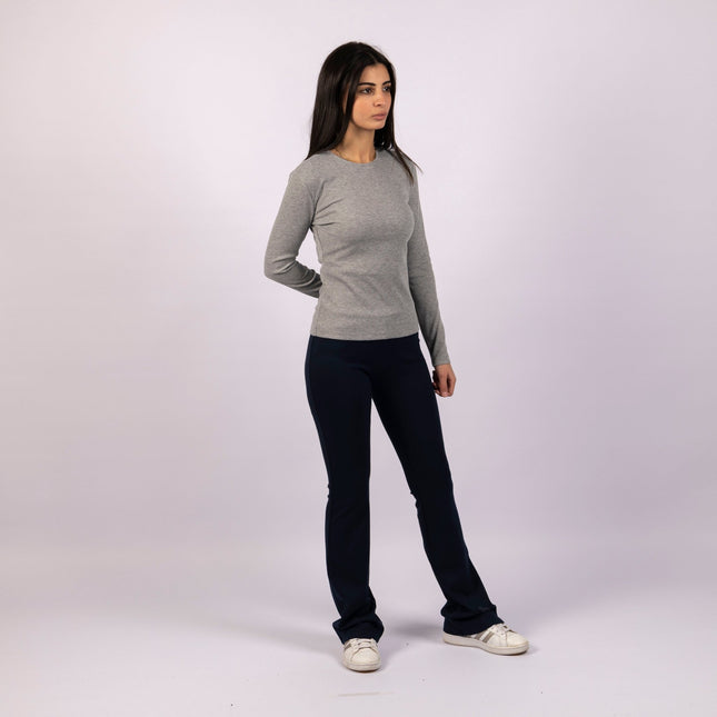 Industrial Blue | Women Flare Leggings - Women Flare Leggings - Jobedu Jordan