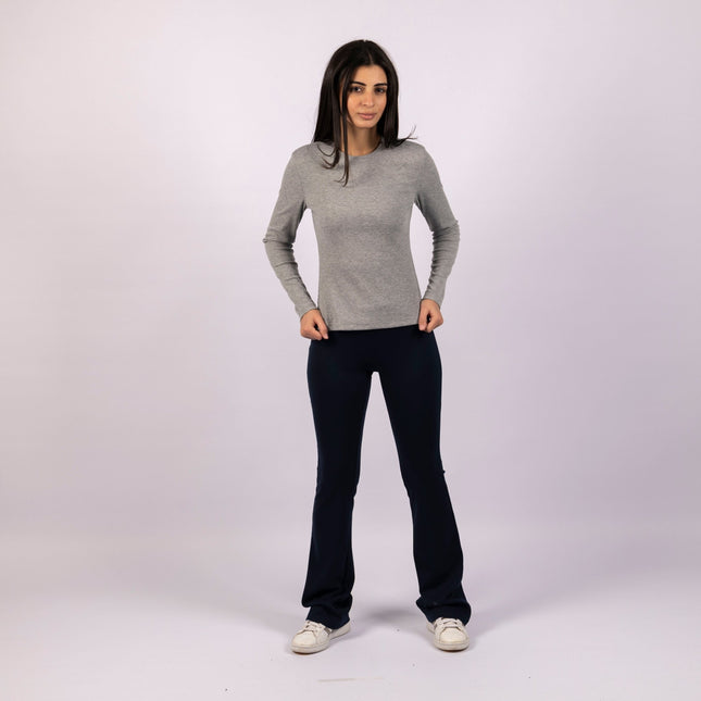 Industrial Blue | Women Flare Leggings - Women Flare Leggings - Jobedu Jordan