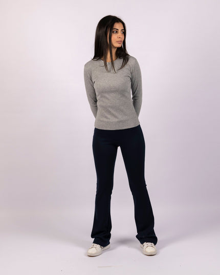Industrial Blue | Women Flare Leggings - Women Flare Leggings - Jobedu Jordan
