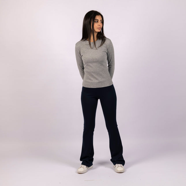 Industrial Blue | Women Flare Leggings - Women Flare Leggings - Jobedu Jordan