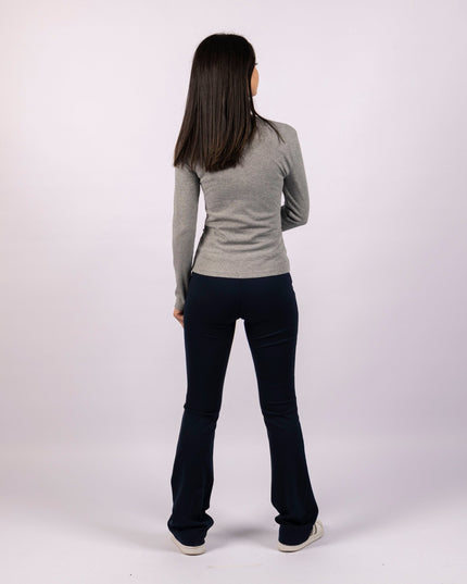 Industrial Blue | Women Flare Leggings - Women Flare Leggings - Jobedu Jordan