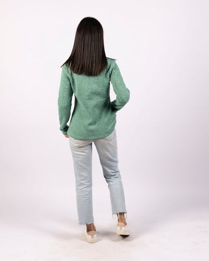 Jade Green | Women Quarter Zip Sweater - Women Quarter Zip Sweater - Jobedu Jordan