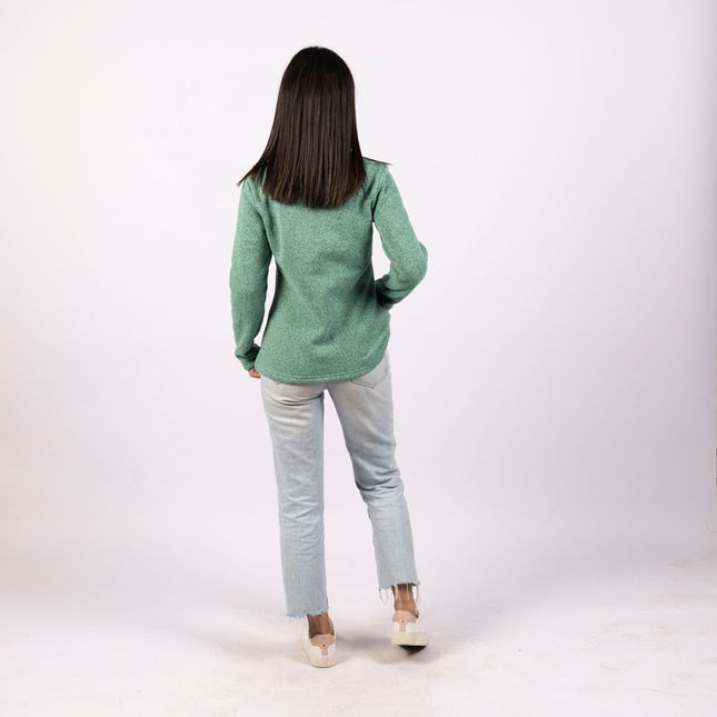 Jade Green | Women Quarter Zip Sweater - Women Quarter Zip Sweater - Jobedu Jordan