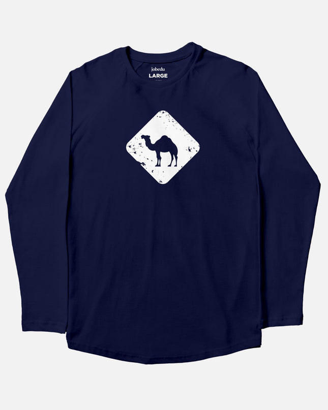Jobedu Camel Crossing | Adult Graphic Longsleeve Tshirt - Adult Graphic Longsleeve Tshirt - Jobedu Jordan