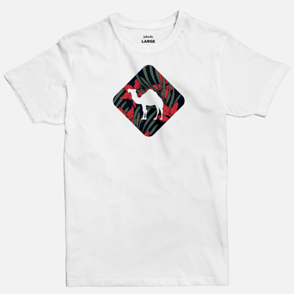 Jobedu Camel Crossing Tropical | Basic Cut T-shirt - Graphic T-Shirt - Unisex - Jobedu Jordan