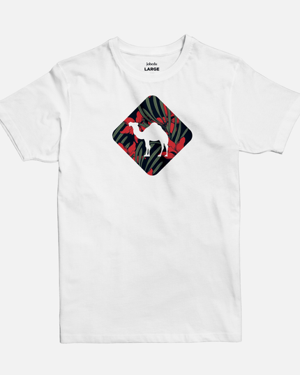 Jobedu Camel Crossing Tropical | Basic Cut T-shirt - Graphic T-Shirt - Unisex - Jobedu Jordan