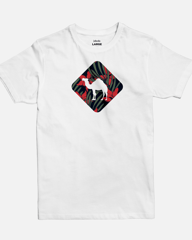 Jobedu Camel Crossing Tropical | Basic Cut T-shirt - Graphic T-Shirt - Unisex - Jobedu Jordan