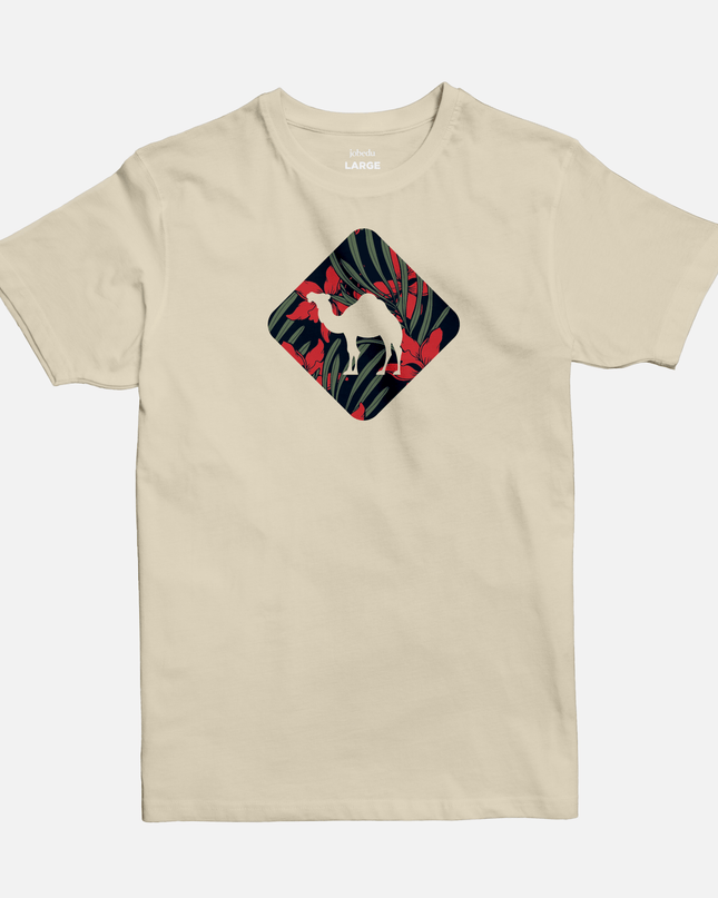 Jobedu Camel Crossing Tropical | Basic Cut T-shirt - Graphic T-Shirt - Unisex - Jobedu Jordan