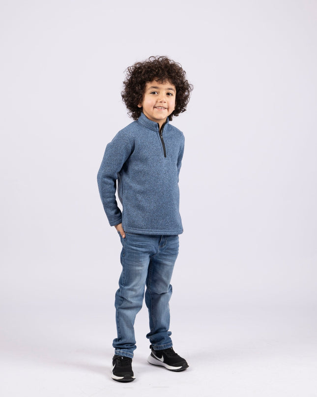 Lavendar Blue | Kids Quarter Zip Sweater - Kids Quarter Zip Sweater - Jobedu Jordan