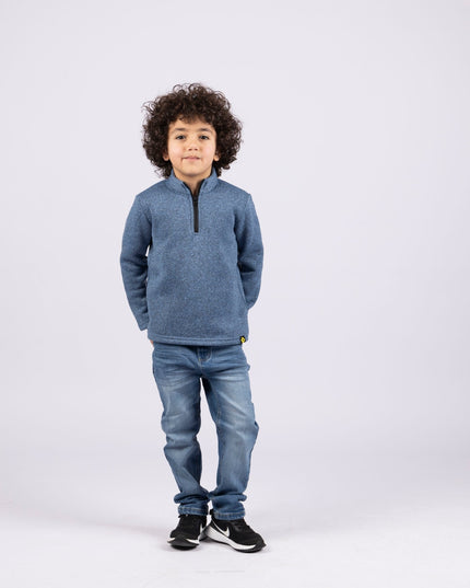 Lavendar Blue | Kids Quarter Zip Sweater - Kids Quarter Zip Sweater - Jobedu Jordan
