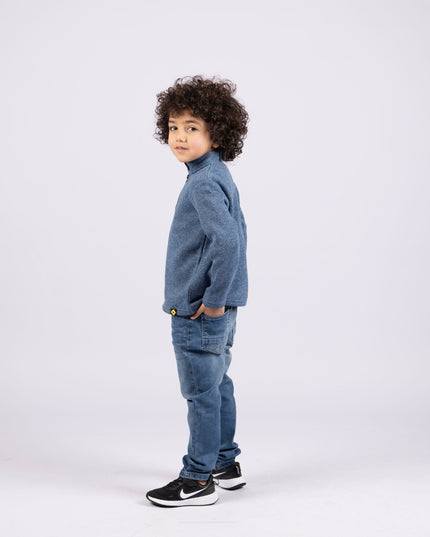 Lavendar Blue | Kids Quarter Zip Sweater - Kids Quarter Zip Sweater - Jobedu Jordan