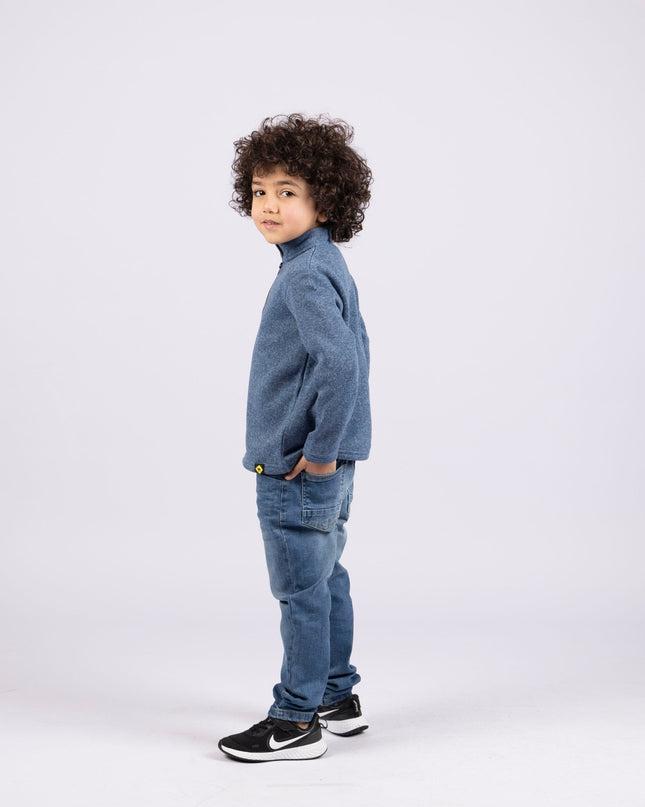 Lavendar Blue | Kids Quarter Zip Sweater - Kids Quarter Zip Sweater - Jobedu Jordan