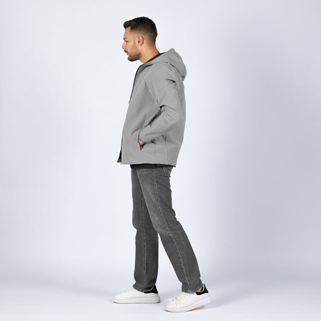 Light Grey | Adult Hooded Winterproof Jacket - Jackets - Jobedu Jordan