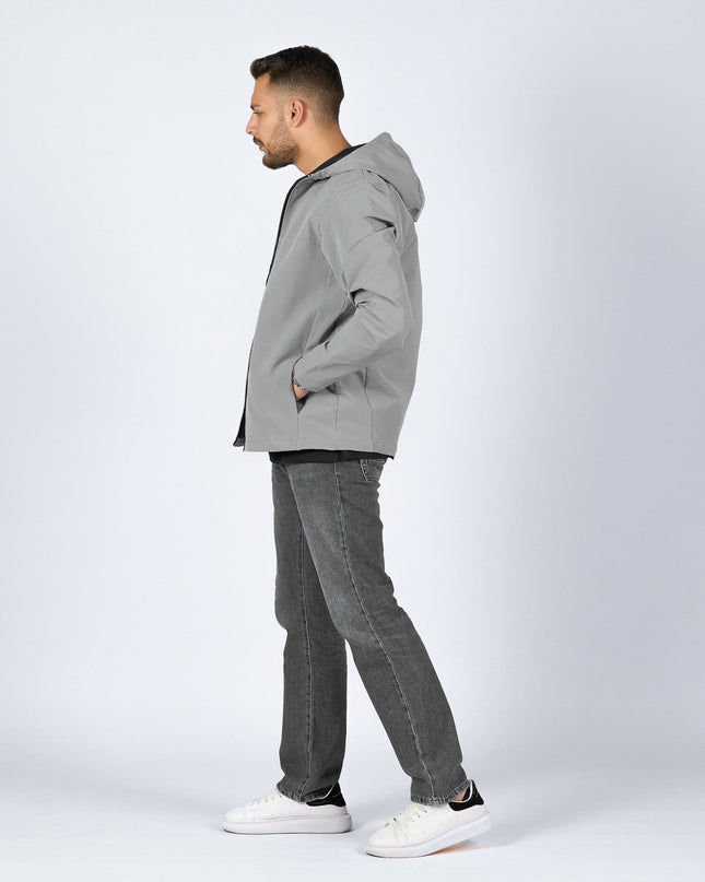 Light Grey | Adult Hooded Winterproof Jacket - Jackets - Jobedu Jordan