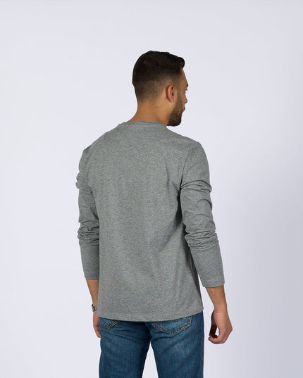 Medium Grey Melange | Basic Adult Longsleeve Tshirt - Basic Adult Longsleeve Tshirt - Jobedu Jordan