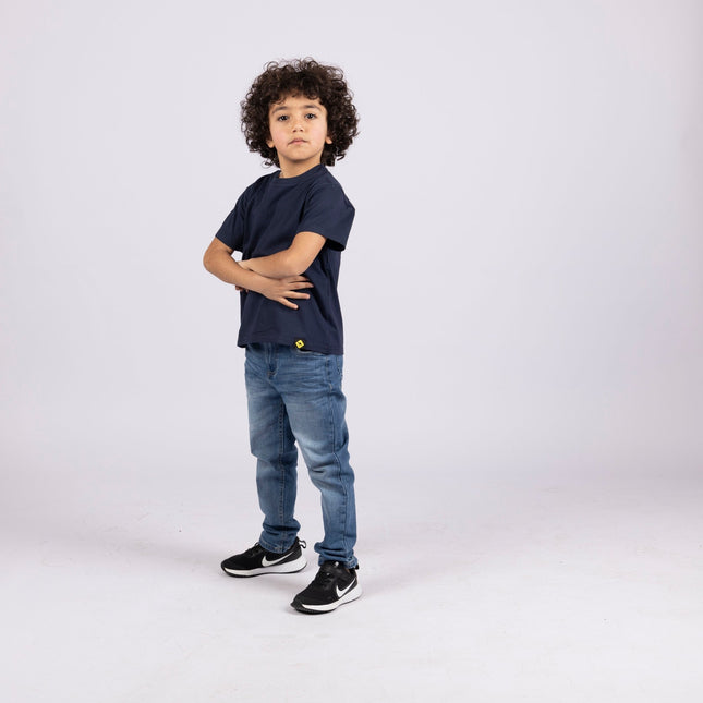 Navy Blue | Kid's Basic Cut T-shirt - Basic T-Shirt - Kids - Jobedu Jordan