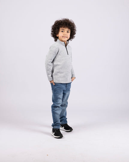 Nickel | Kids Quarter Zip Sweater - Kids Quarter Zip Sweater - Jobedu Jordan