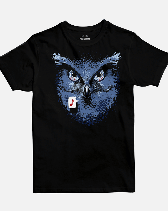 Owl Cassette | Basic Cut T-shirt - Graphic T-Shirt - Unisex - Jobedu Jordan