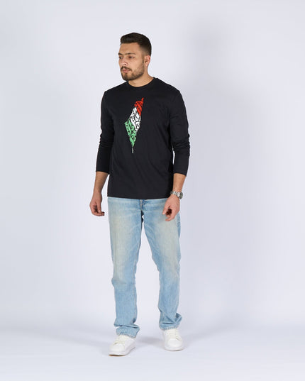 Palestine Arabia | Adult Graphic Longsleeve Tshirt - Adult Graphic Longsleeve Tshirt - Jobedu Jordan
