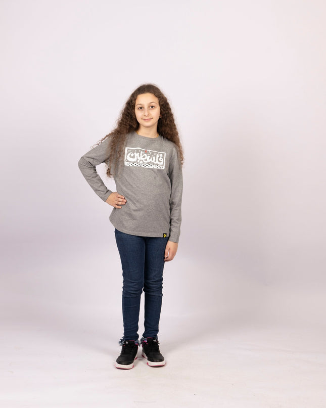 Palestine | Kids Graphic Longsleeve Tshirt - Kids Graphic Longsleeve Tshirt - Jobedu Jordan