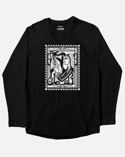 Palestine Stamp | Adult Graphic Longsleeve Tshirt - Adult Graphic Longsleeve Tshirt - Jobedu Jordan