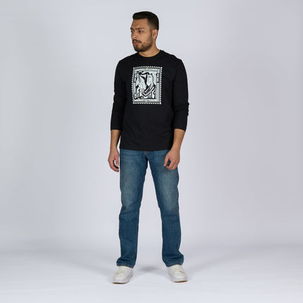 Palestine Stamp | Adult Graphic Longsleeve Tshirt - Adult Graphic Longsleeve Tshirt - Jobedu Jordan