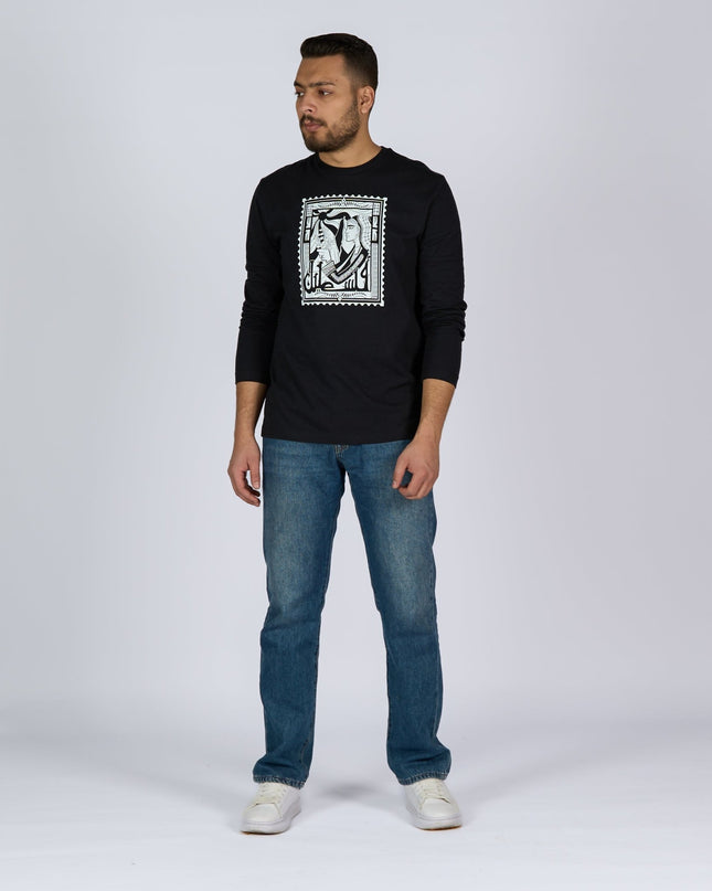 Palestine Stamp | Adult Graphic Longsleeve Tshirt - Adult Graphic Longsleeve Tshirt - Jobedu Jordan