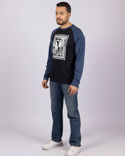 Palestine Stamp | Unisex Baseball T-shirt - Graphic Baseball T-Shirt - Unisex - Jobedu Jordan