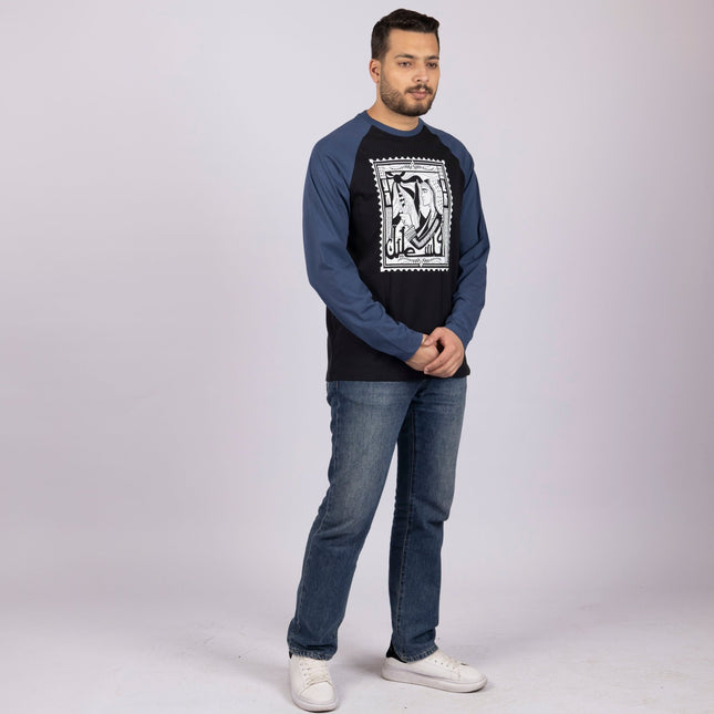 Palestine Stamp | Unisex Baseball T-shirt - Graphic Baseball T-Shirt - Unisex - Jobedu Jordan