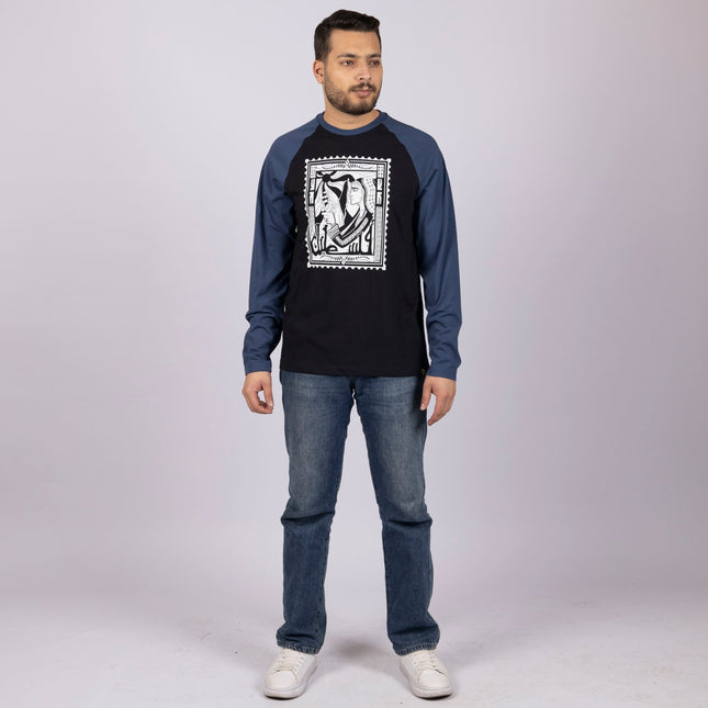 Palestine Stamp | Unisex Baseball T-shirt - Graphic Baseball T-Shirt - Unisex - Jobedu Jordan