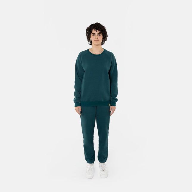 Petrol Blue | Women's Straight Leg Jogger - Straight Cuffed Leg Jogger - Women - Jobedu Jordan