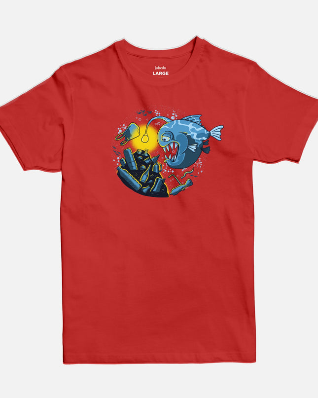 Piranha | Basic Cut T-shirt - Graphic T-Shirt - Unisex - Jobedu Jordan