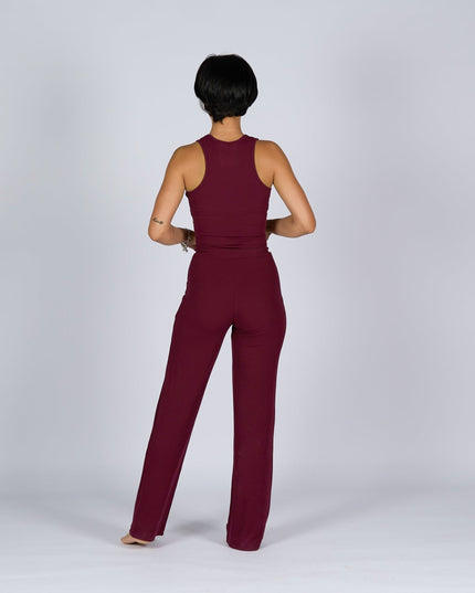 Purple Oxford | Women Ribbed Tank Top T-Shirt - Ribbed Tank Top T- Shirt - Jobedu Jordan