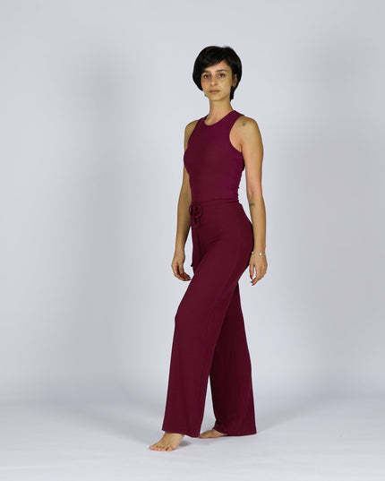 Purple Oxford | Women Ribbed Tank Top T-Shirt - Ribbed Tank Top T- Shirt - Jobedu Jordan