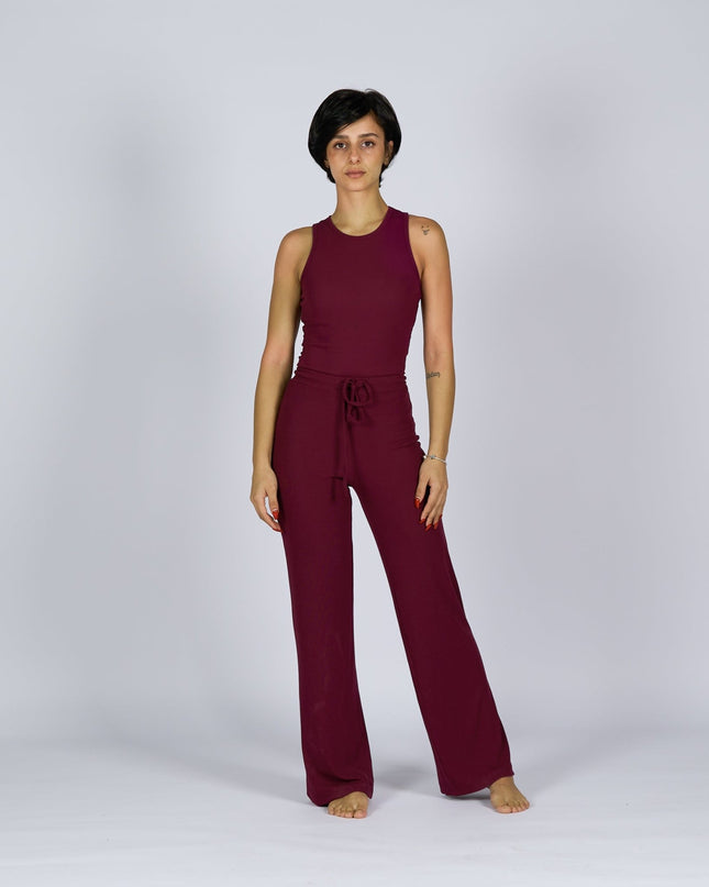 Purple Oxford | Women Ribbed Tank Top T-Shirt - Ribbed Tank Top T- Shirt - Jobedu Jordan