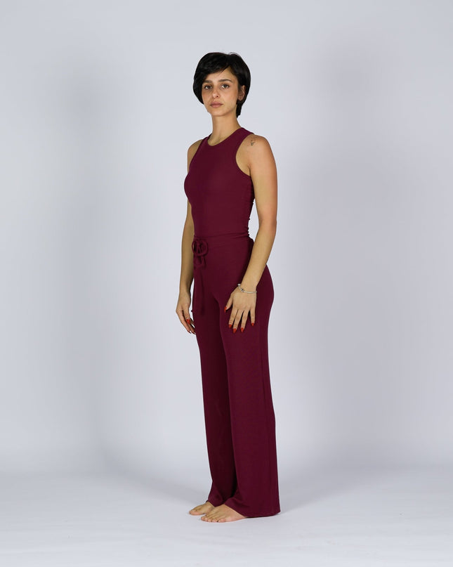 Purple Oxford | Women Ribbed Tank Top T-Shirt - Ribbed Tank Top T- Shirt - Jobedu Jordan