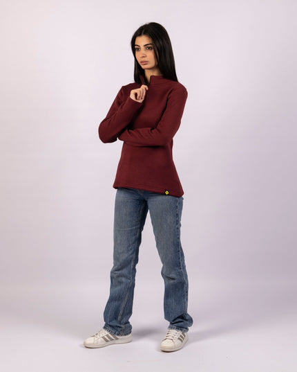 Regal Purple | Women Quarter Zip Sweater - Women Quarter Zip Sweater - Jobedu Jordan