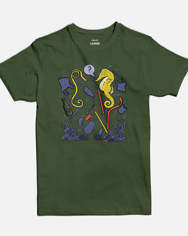 Sea Horse | Basic Cut T-shirt - Graphic T-Shirt - Unisex - Jobedu Jordan