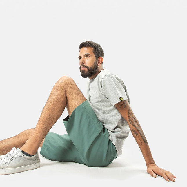 Seaweed Green | Men's Twill Short - Twill Shorts - Jobedu Jordan